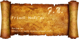 Friedl Noémi névjegykártya